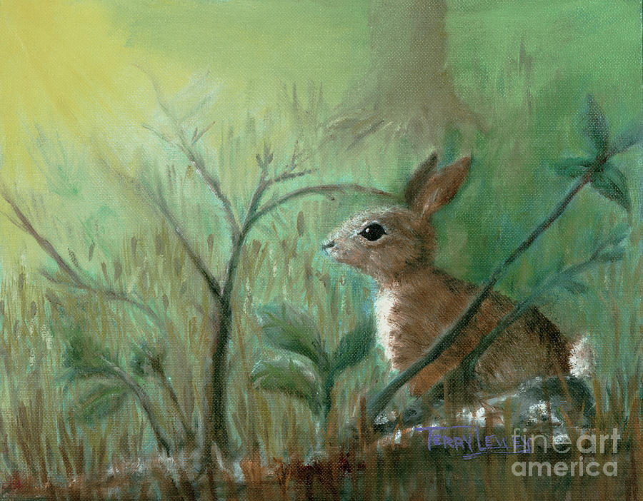 Grass Rabbit Painting by Terry Lewey - Fine Art America