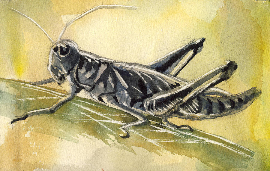 Grasshopper Painting by Alfred Ng