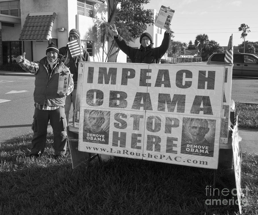 Sign Photograph - Grassroots Impeach Obama Movement by Allan  Hughes