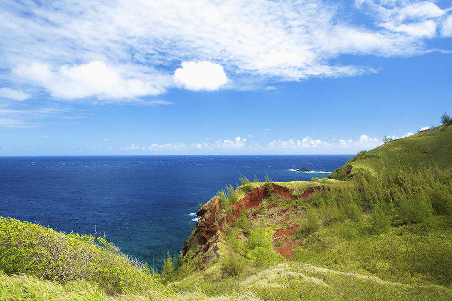 Grassy Maui Cliff Photograph by Kicka Witte
