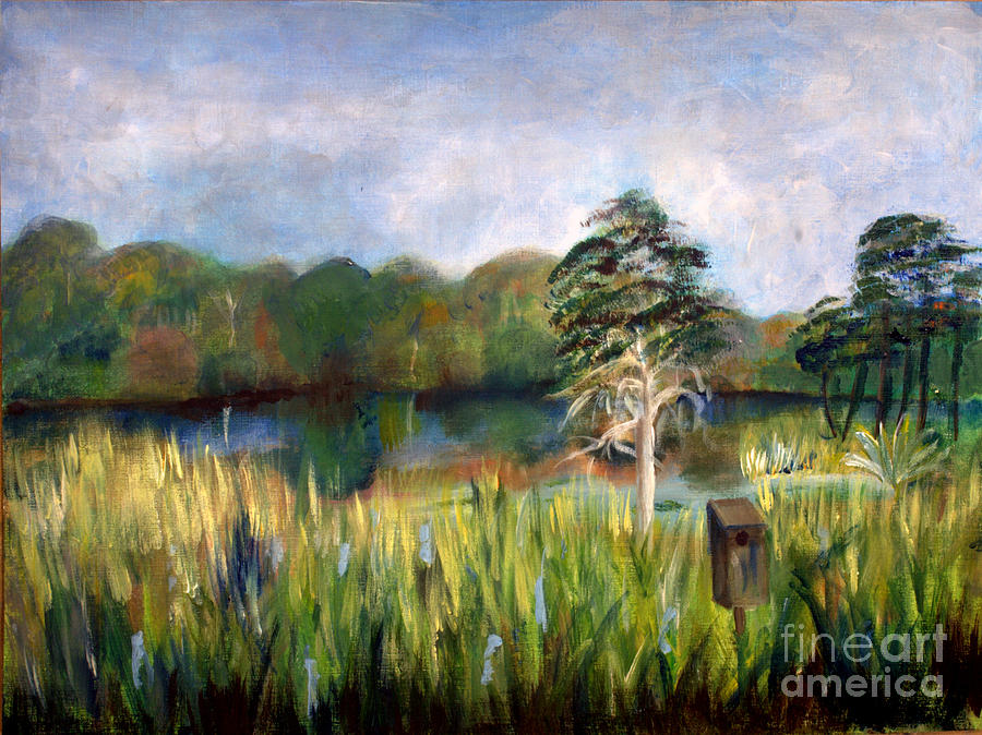 Grassy Waters Painting by Donna Walsh