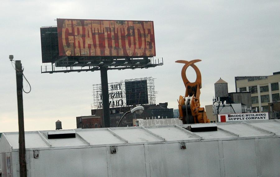 Sign Photograph - Gratitude by Angelena Bruce