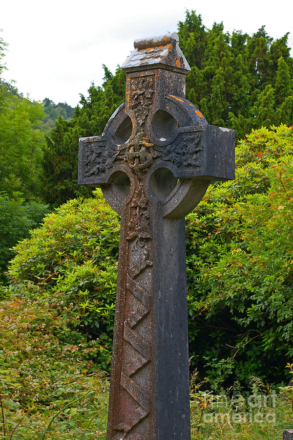 Glendalough Photograph - Grave Cross 4 by Nancy L Marshall