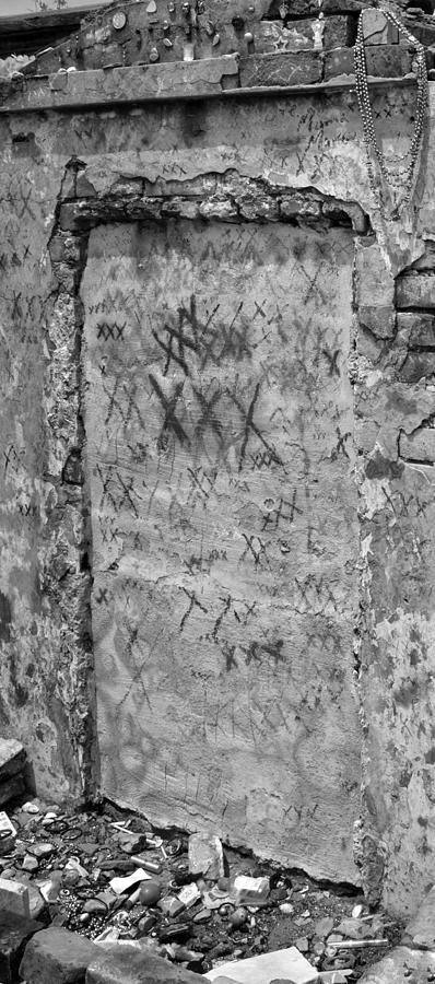 Grave Marks in Black and White Photograph by Greg and Chrystal Mimbs