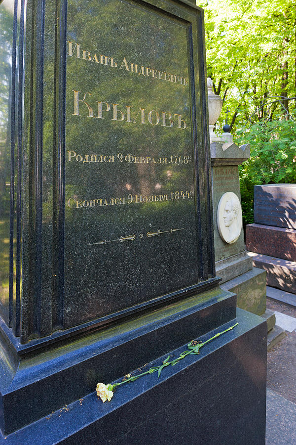 City Photograph - Grave Of Ivan Krylov, Tikhvin Cemetery by Panoramic Images