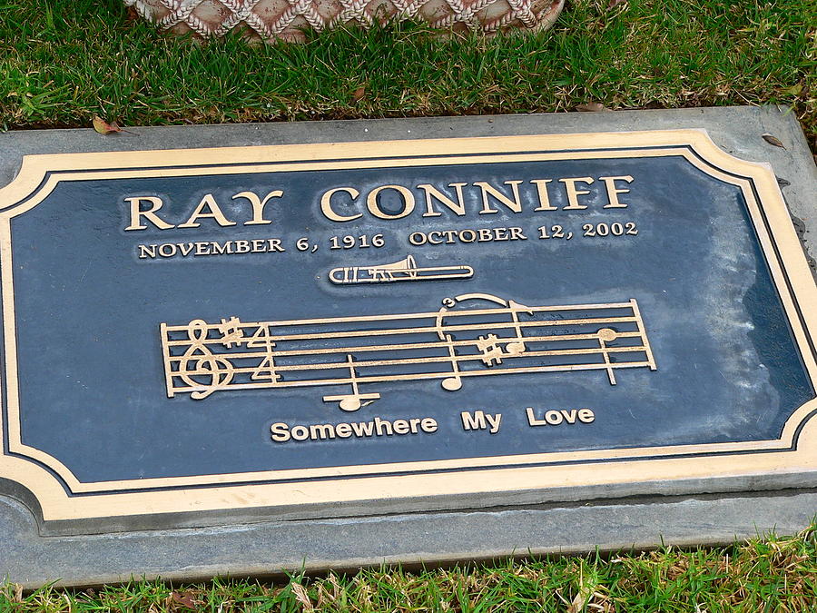 Grave of Ray Conniff  Photograph by Jeff Lowe