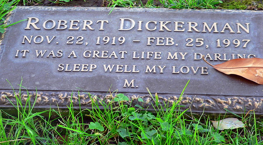 Grave of Robert Dickerman Photograph by Jeff Lowe