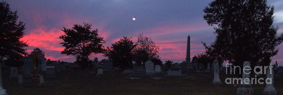 Grave yard sunset Photograph by Michelle Cawthon - Fine Art America