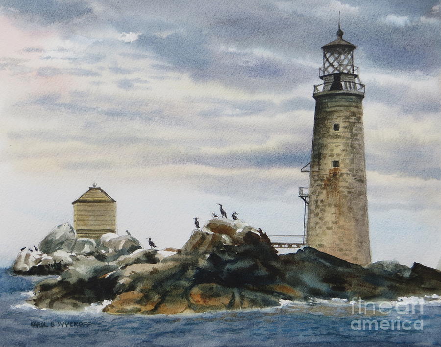 Graves Light House Painting by Karol Wyckoff