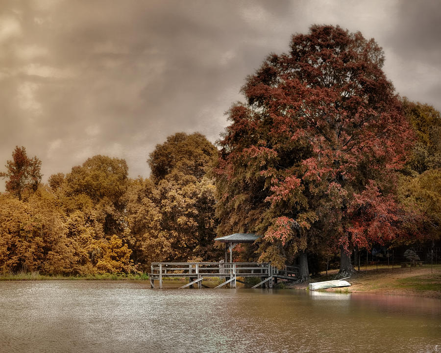 Graves Pond in Autumn Photograph by Jai Johnson