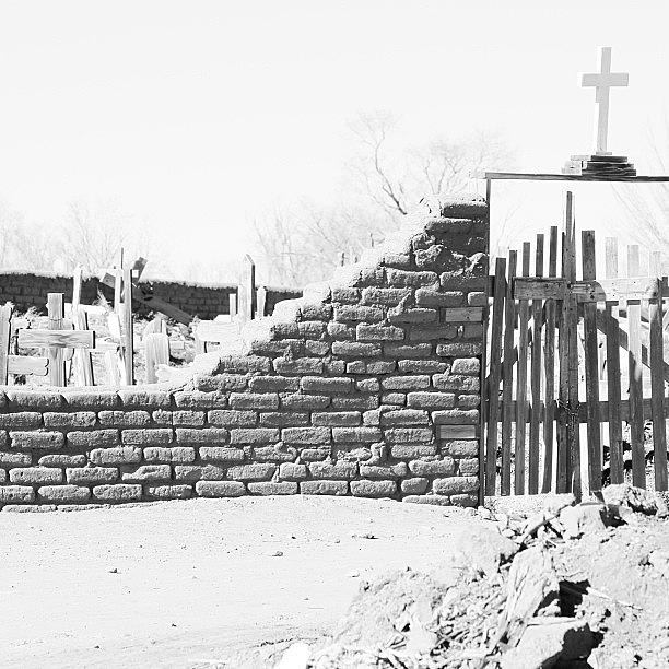 Architecture Photograph - #graveyard #nm #newmexico #pueblo by Kelly Hasenoehrl