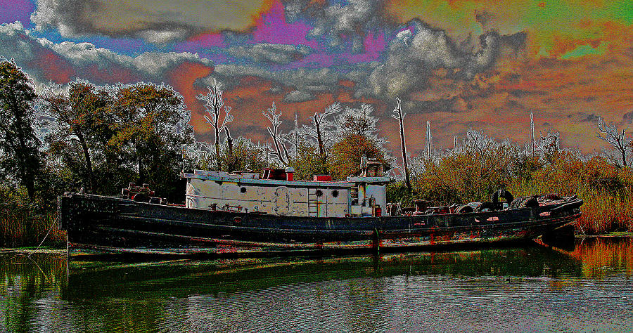 Graveyard Shift 4 This Tug Photograph by Joseph Coulombe