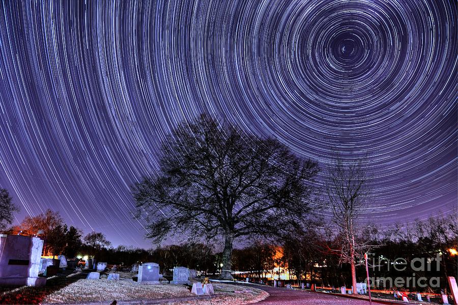 GraveYard Star Trails Photograph by Robert Loe