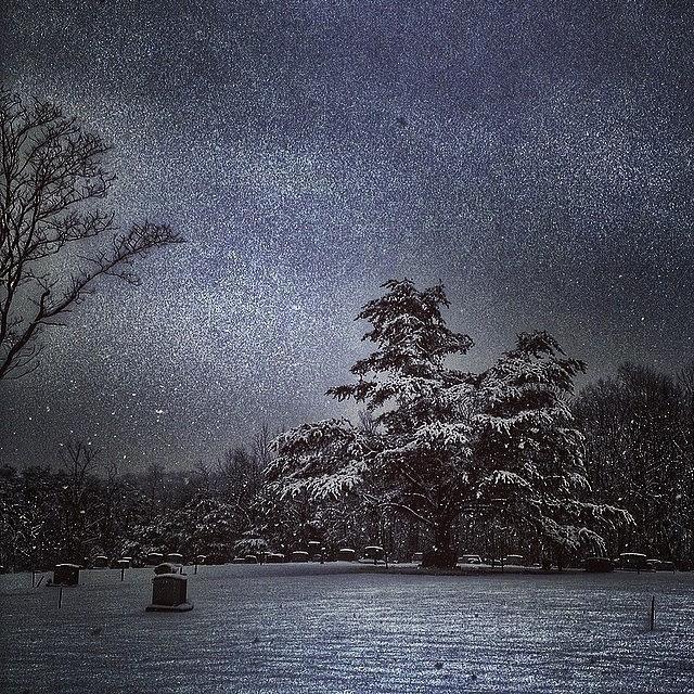 Snow Photograph - #graveyard_dead #graveyardbeauty by Krazy Alice