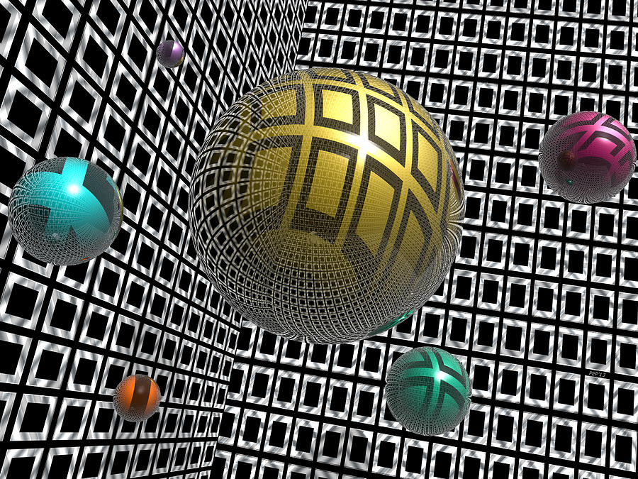 Gravity Free Spheres  Digital Art by Phil Perkins