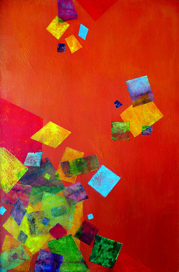 Abstract Mixed Media - Gravity Is Only A Theory by Jim Whalen