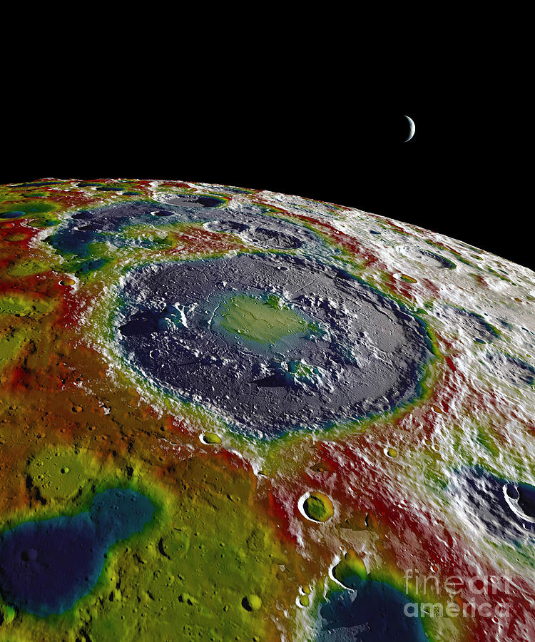 Gravity Map Of The Moon Photograph by Science Source