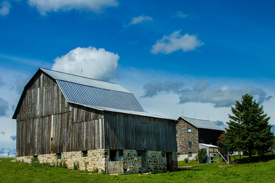 Vintage Photograph - Gray Barn by Bill Gallagher