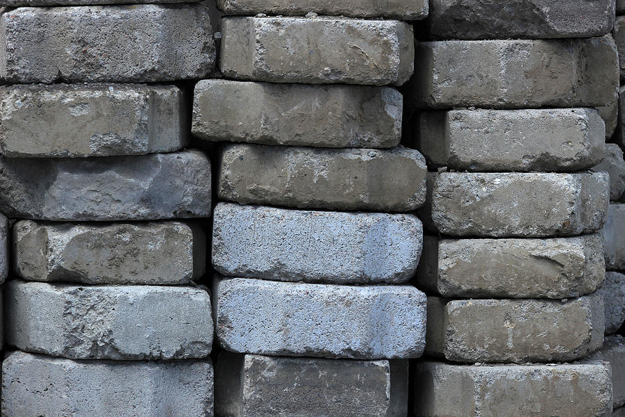 Gray Concrete Bricks Photograph by Robert Hamm | Fine Art America