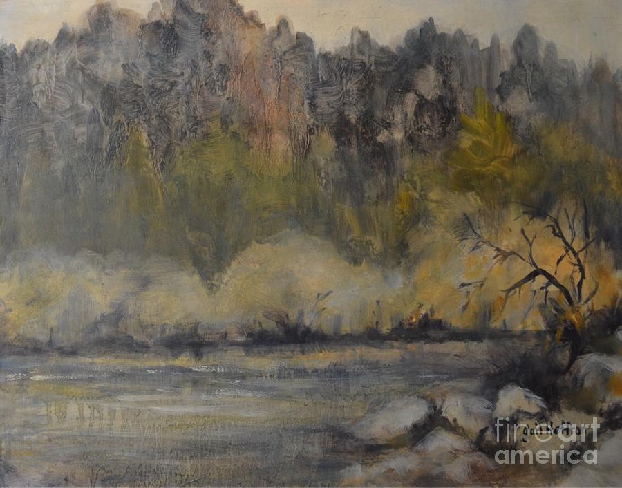 Gray Day  Painting by Gail Heffron