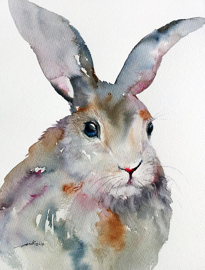 Gray Hare Painting by Arti Chauhan