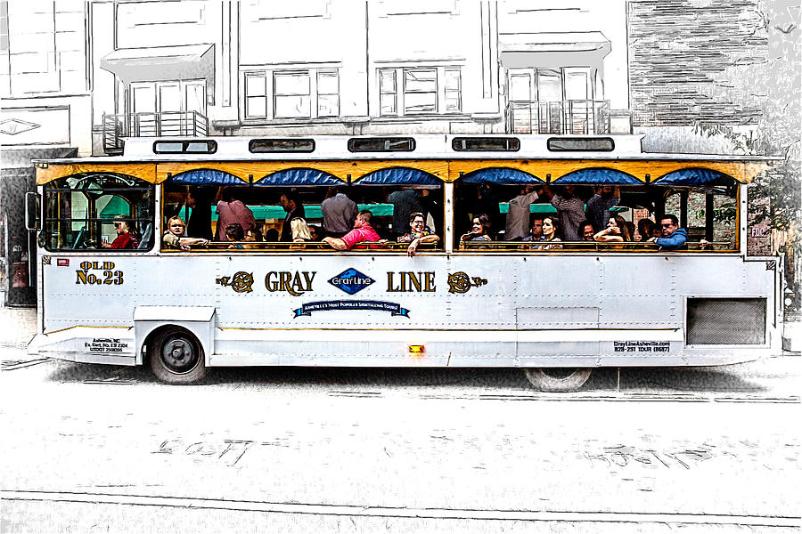 Gray Line Trolley Tours Photograph by John Haldane
