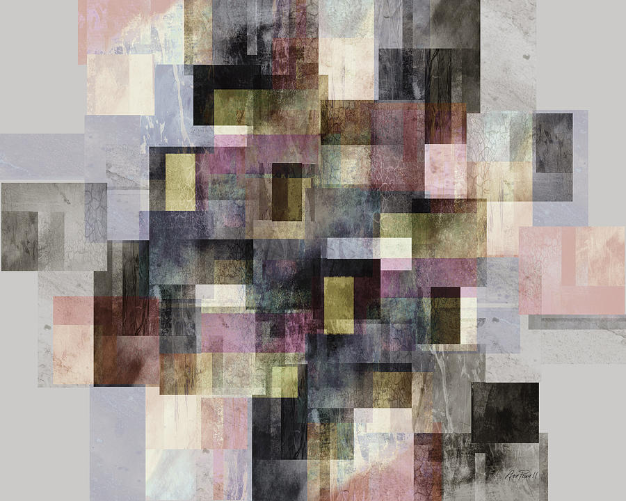 Gray on Gray Two abstract art Digital Art by Ann Powell