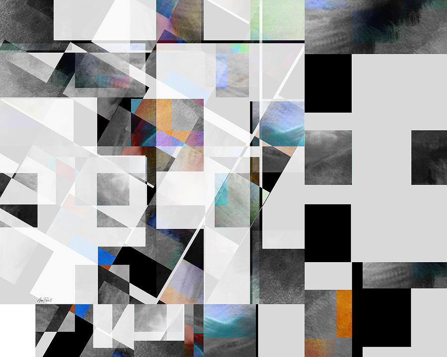 Gray Series Twelve - abstract art Digital Art by Ann Powell