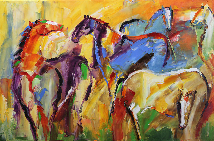 Grazing Painting by Laurie Pace