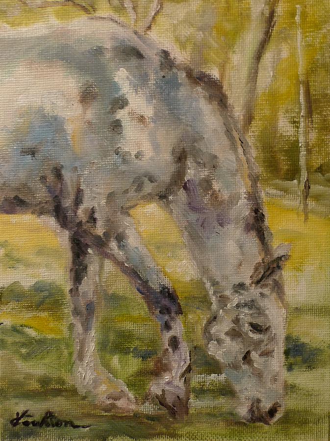 Horse Painting - Grazing by Veronica Coulston