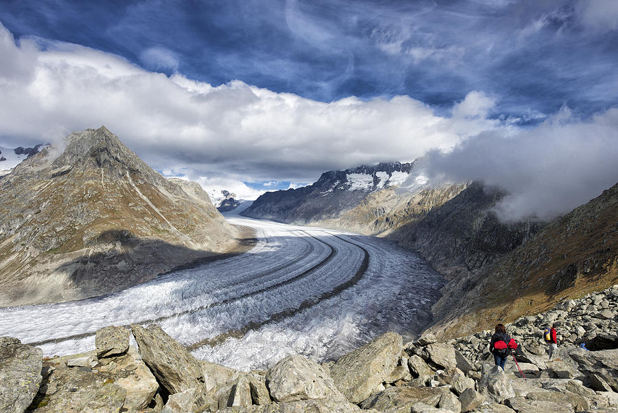 Mountain Photograph - Great Aletsch Glacier Swiss Alps Switzerland Europe by Matthias Hauser