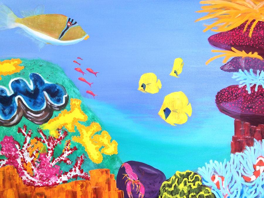 Great Barrier Reef Painting by Kathryn Gerhardt