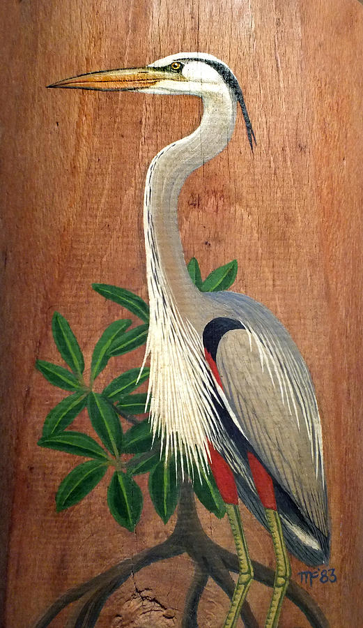 Great Blue Heron Painting by Duane McCullough