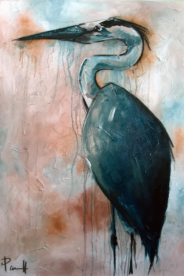 Great Blue Heron Painting by Sean Parnell
