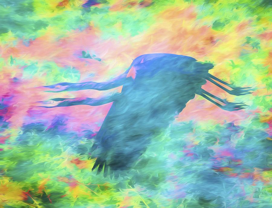 Great Blue Heron Twins Digital Art by Priya Ghose