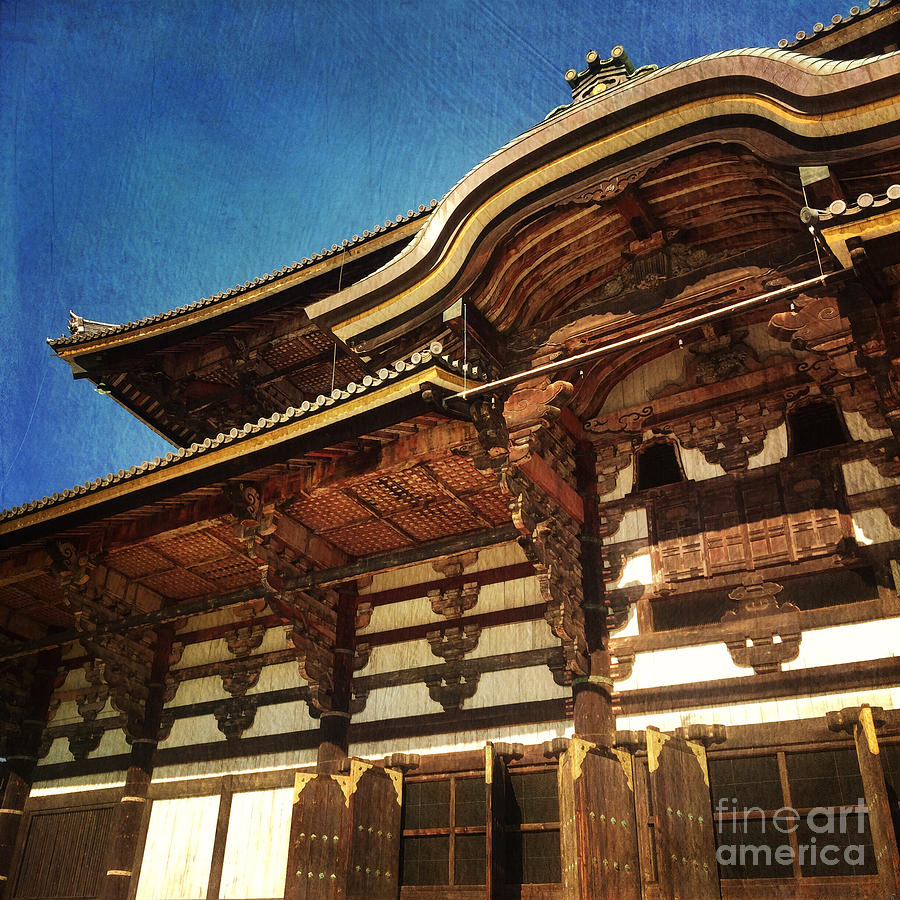 Landmark Photograph - Great Buddha Hall in Todai-ji Nara Japan by Beverly Claire Kaiya