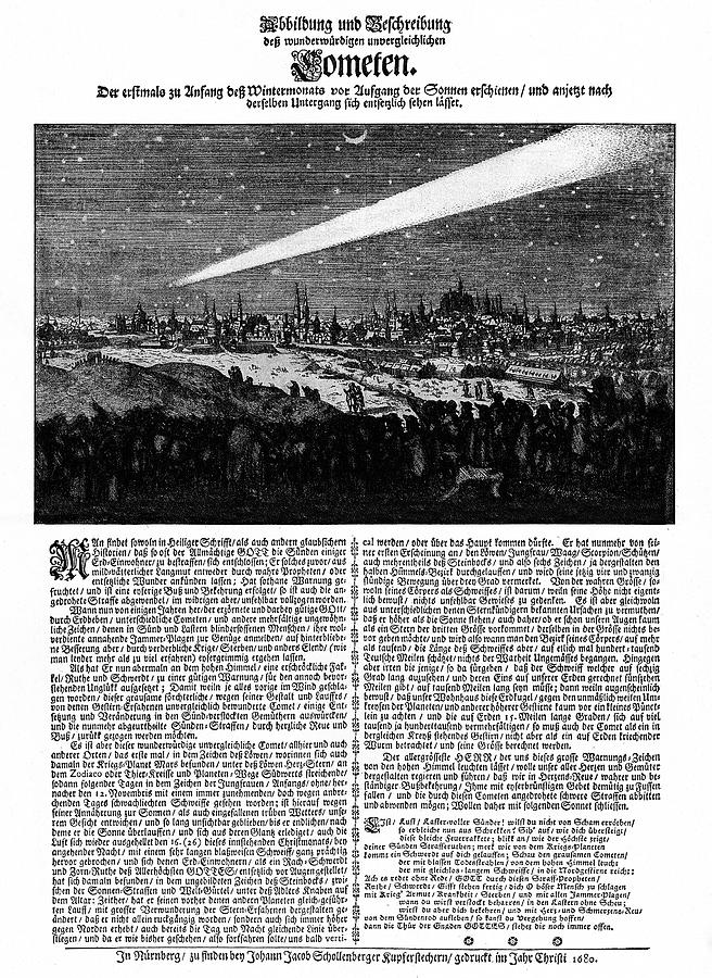 Space Photograph - Great Comet Of 1680 by Cci Archives