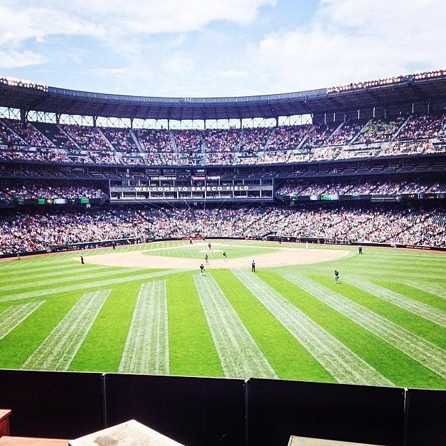 Baseball Photograph - Great Day For A Game! #mariners by Derek Kiel
