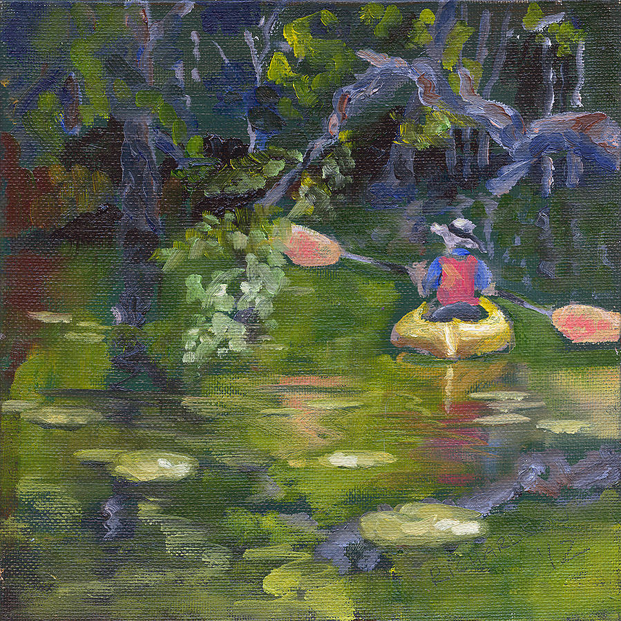 Nature Painting - Great Day For a Paddle by Susan Richardson