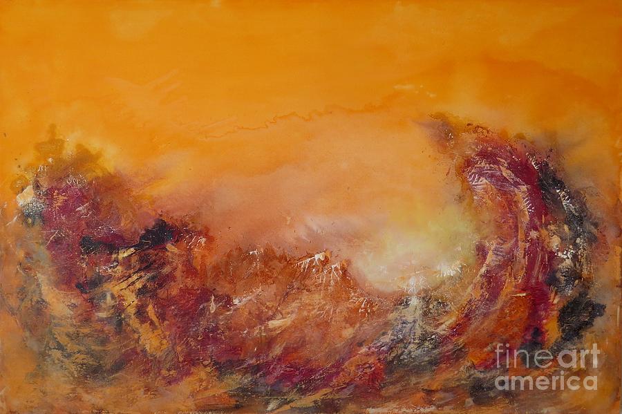 Sea Landscape Painting - Great earthly flood by Lalo Gutierrez