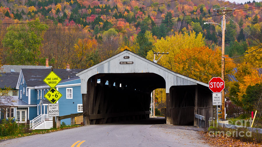 Great Eddy Covered Bridge. Photograph by New England Photography