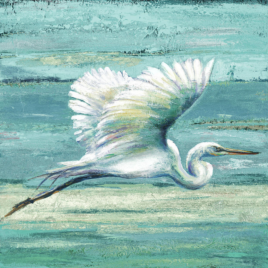 Bird Painting - Great Egret I by Patricia Pinto