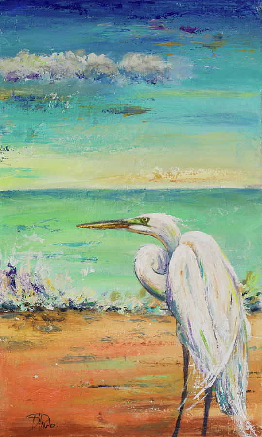 Egret Painting - Great Egret II by Patricia Pinto