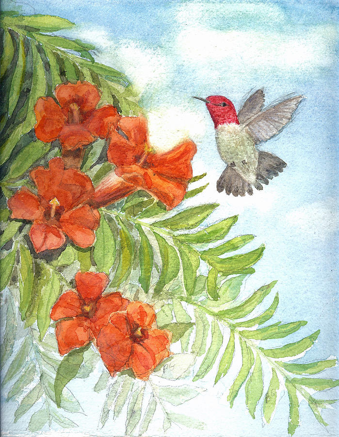 Bird Painting - Great Expectations by Marlene Schwartz Massey