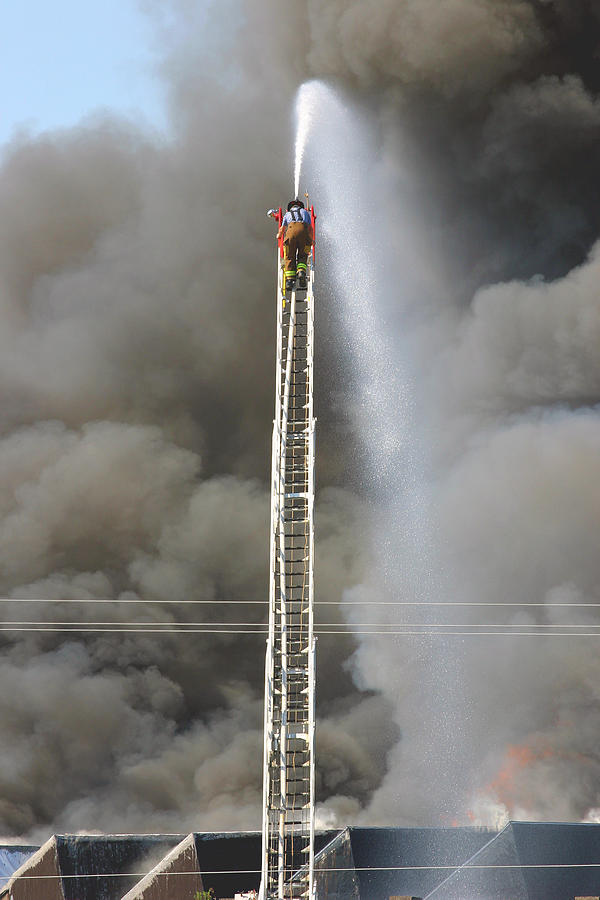 Great Falls Mill Fire 2 Photograph by Joseph C Hinson