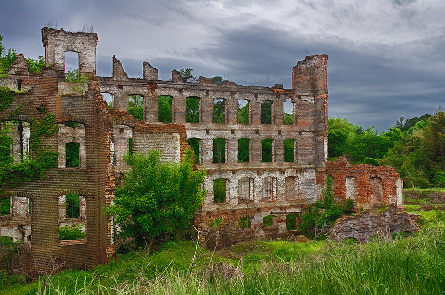 Great Falls Mill Ruins Photograph by Priscilla Burgers