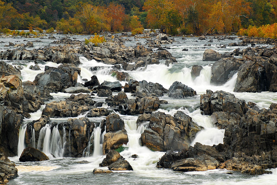 Waterfall Photograph - Great Falls of the Potomac by James Kirkikis