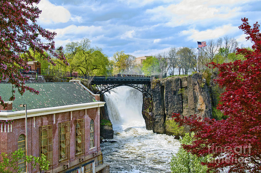 Great Falls Park NJ-Spring Scene Photograph by Regina Geoghan