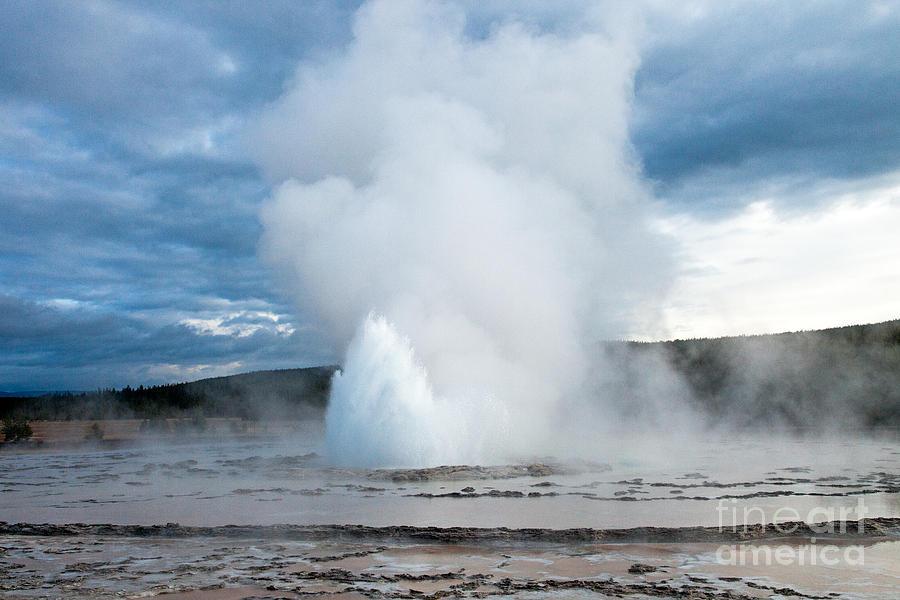 Great Fountain Geyser on Firehole Lake Drive Photograph by Fred Stearns