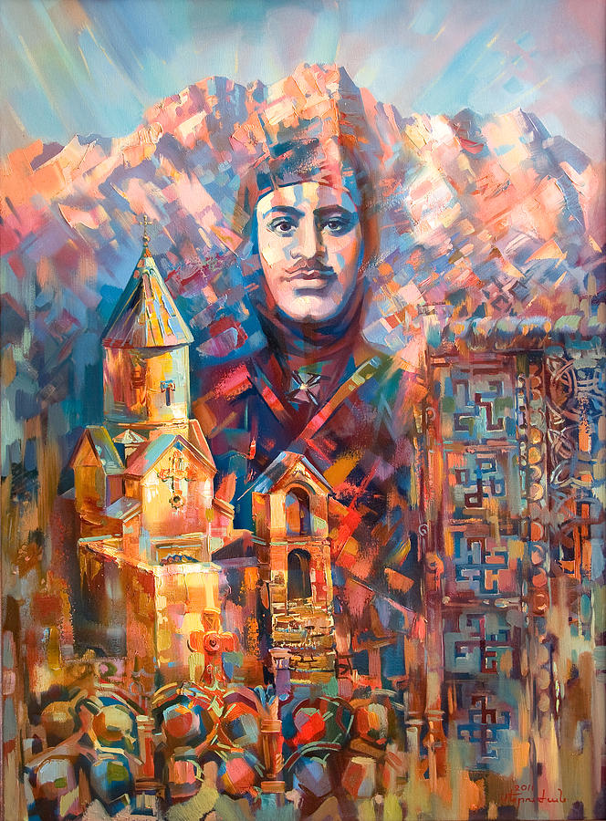 Great Garegin Nzhdeh Painting by Meruzhan Khachatryan